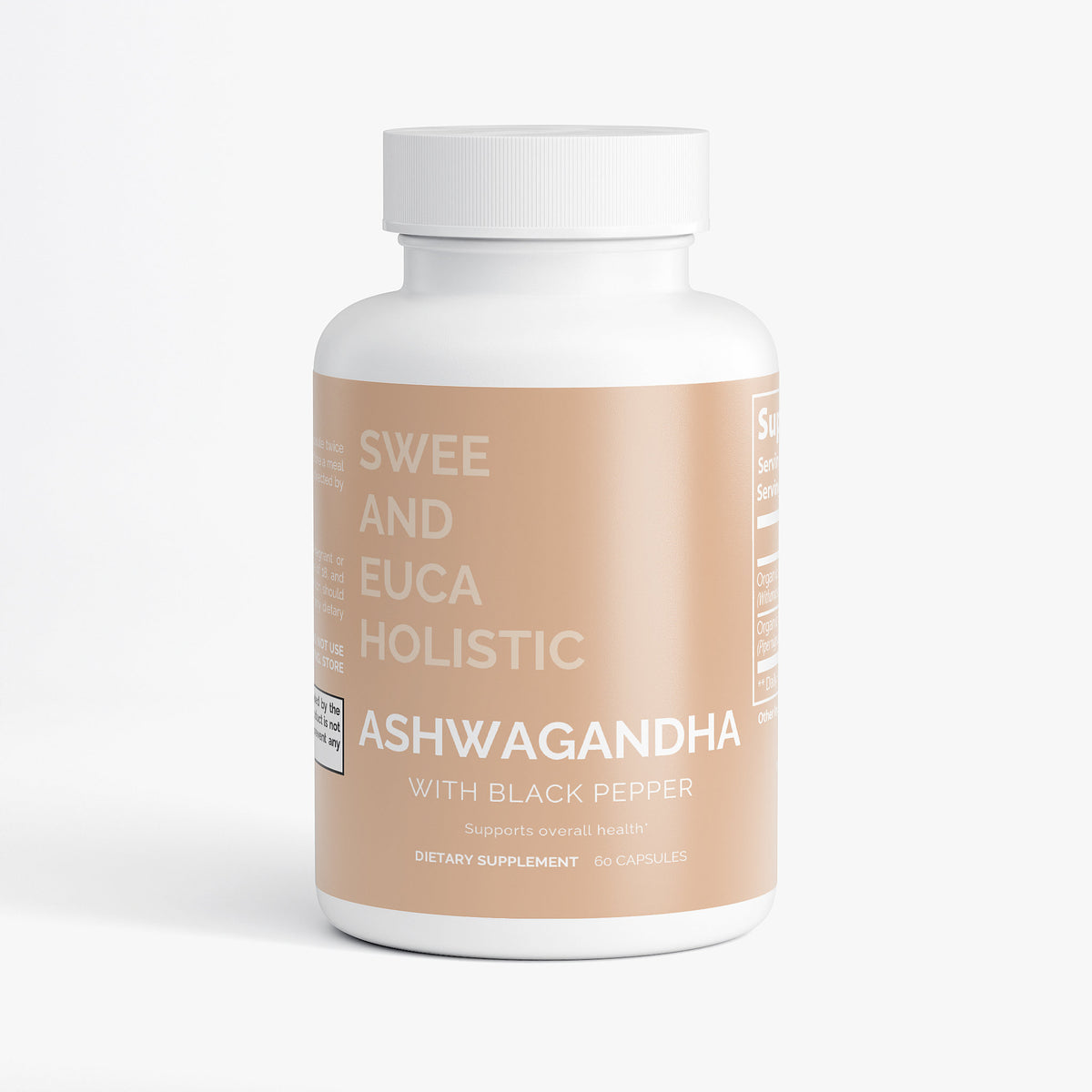 Swee + Euca HOLISTIC Ashwagandha Supplement with Black Pepper