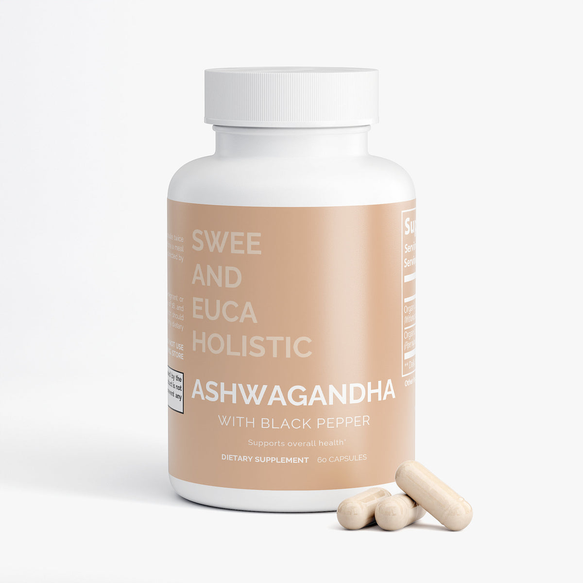 Swee + Euca HOLISTIC Ashwagandha Supplement with Black Pepper
